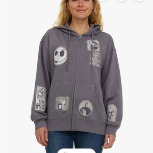 Women's size 2xl Gray Nightmare Before Christmas Hoodie